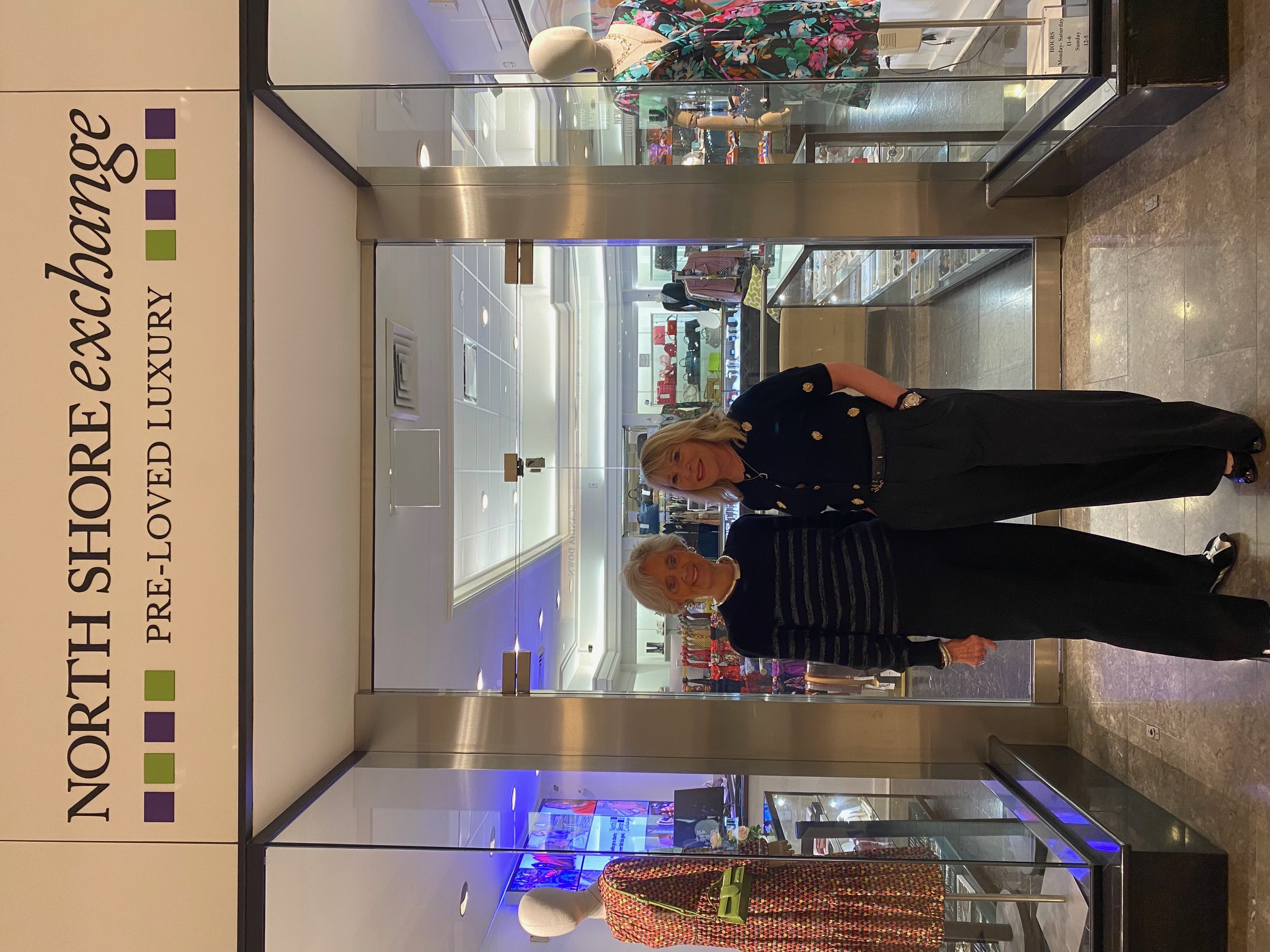 Biba Roesch and Mia Cohen outside of the Northshore Exchange